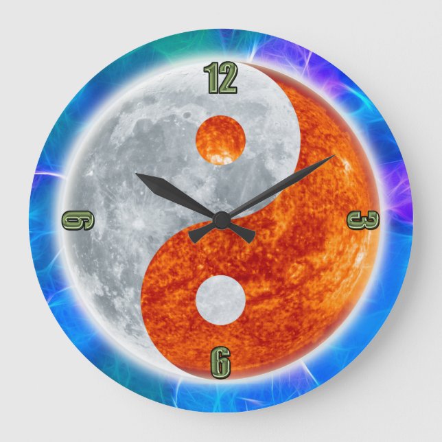 Yin & Yang Asian sign for Balance Wall Clock (Front)