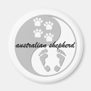 yin yang australian shepherd magnet