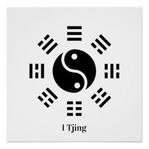 Yin Yang Ba Gua I Ching Symbol - Eight Trigrams Poster