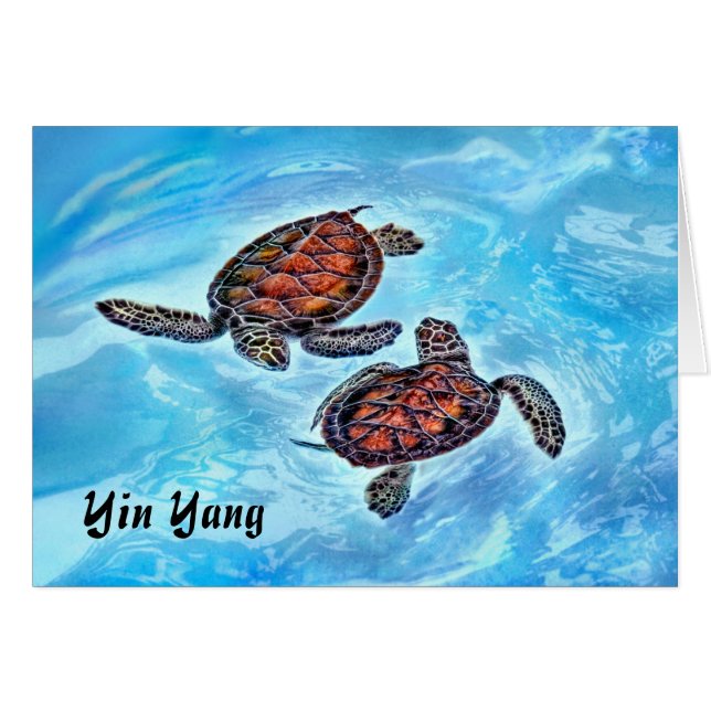 Yin Yang Baby Sea Turtles (Front Horizontal)