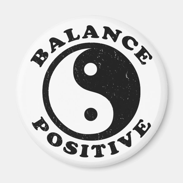 Yin Yang Balance Positive Zen Life Magnet (Front)