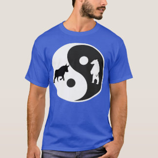 Yin Yang bear bull stock trading Premium 2098  T-Shirt