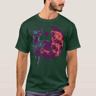Yin Yang bear bull stock trading Premium  T-Shirt