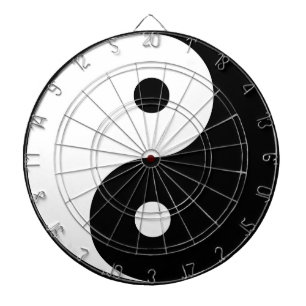 Yin Yang Black and White Illustration Template Dartboard