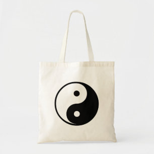 Yin Yang Black and White Illustration Template Tote Bag