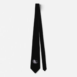 Yin yang black and white tie