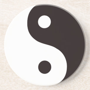 Yin-Yang-Black/White Coaster