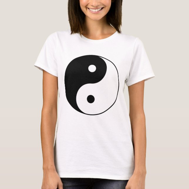 yin yang black white symbol T-Shirt (Front)