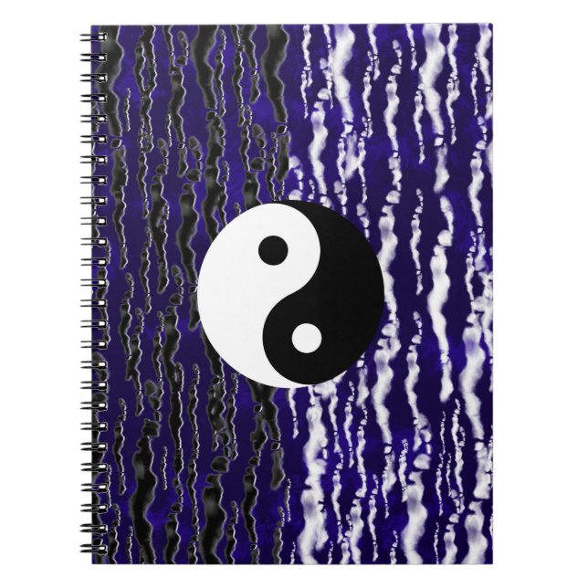 Yin Yang Blue Tranquillity Zen Energy Dream Notebook (Front)