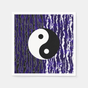Yin Yang Blue Tranquillity Zen Energy Party Napkin