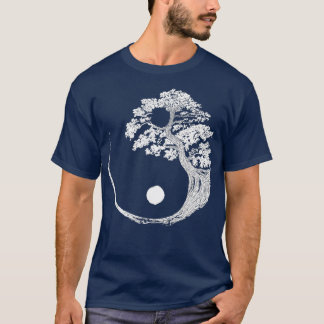 Yin Yang Bonsai Tree Japanese Buddhist Zen (2) T-Shirt