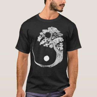 Yin Yang Bonsai Tree Japanese Buddhist Zen  T-Shirt