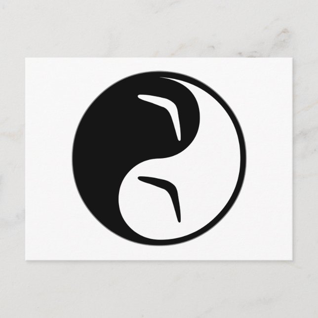 Yin Yang Boomerang Postcard (Front)