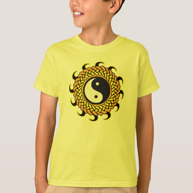 Yin Yang Braided Sun T-Shirt (Front)