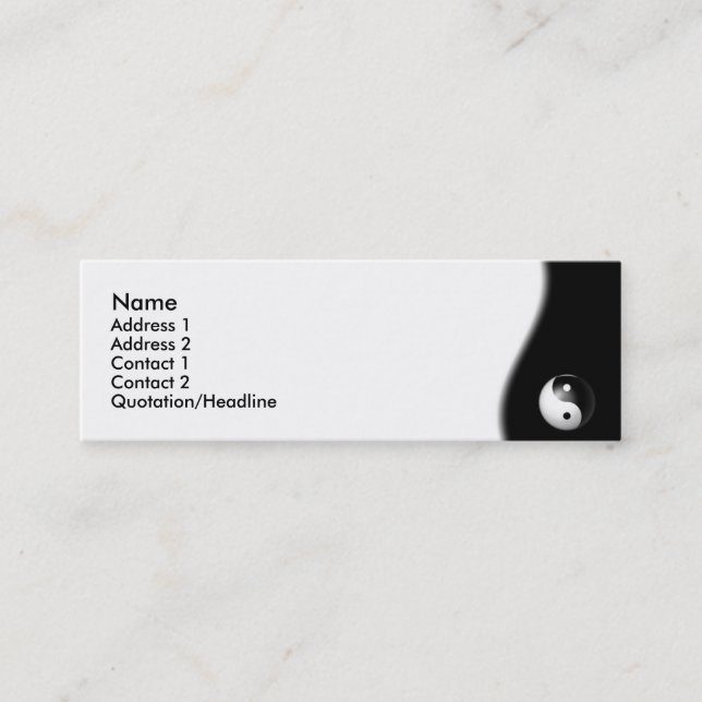 Yin-Yang Business Card (Front)