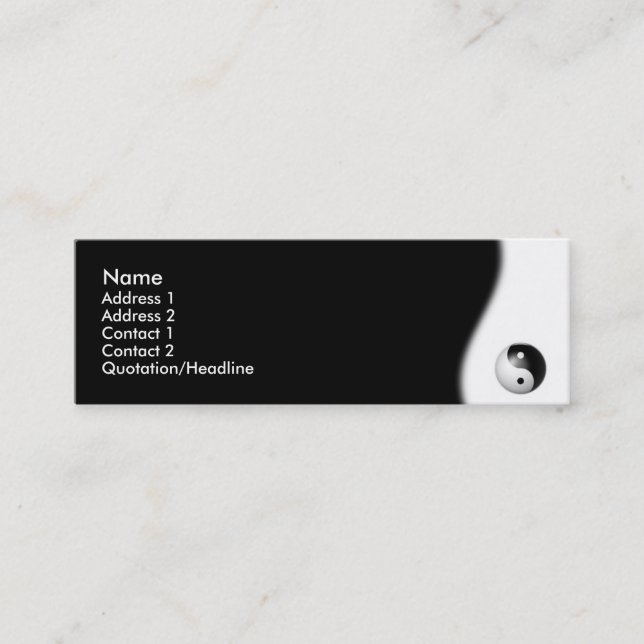 Yin-Yang Business Card (Front)