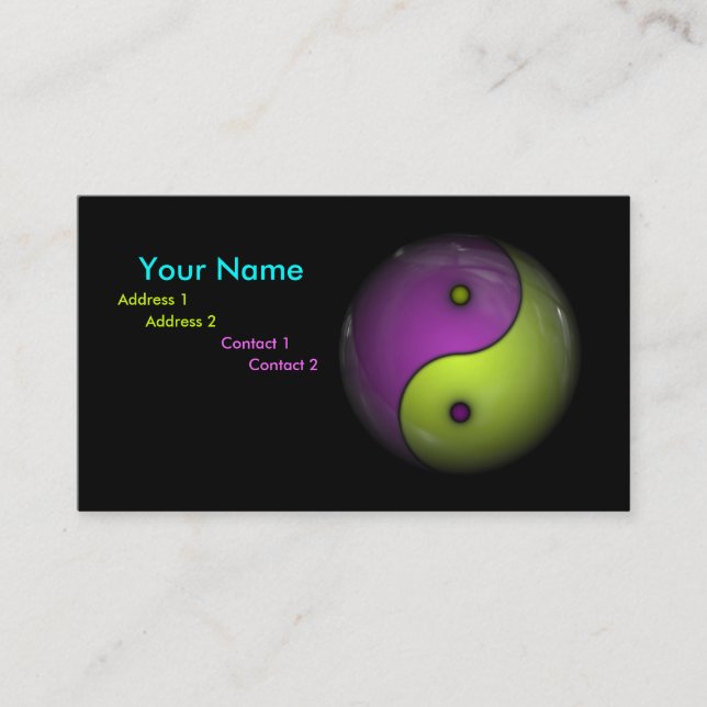 Yin Yang Business Card (Front)