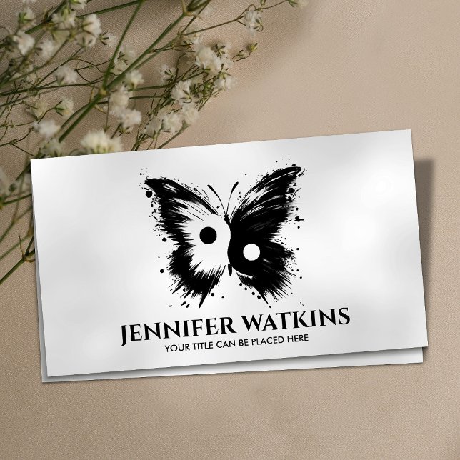Yin Yang Butterfly - Balance in Flight Business Card (Creator Uploaded)