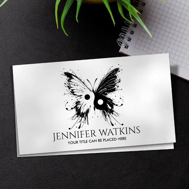 Yin Yang Butterfly - Balance in Flight Business Card (Creator Uploaded)