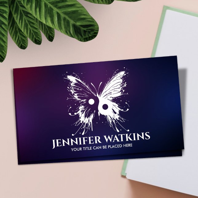 Yin Yang Butterfly - Balance in Flight Business Card (Creator Uploaded)