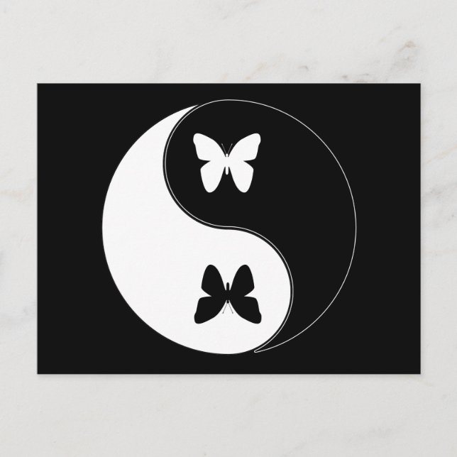 Yin Yang Butterfly Postcard (Front)
