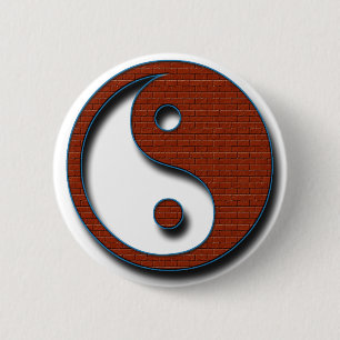 Yin Yang by Shirley Taylor 6 Cm Round Badge