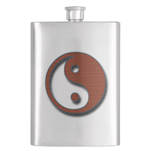 Yin Yang by Shirley Taylor Hip Flask
