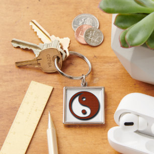 Yin Yang by Shirley Taylor Key Ring
