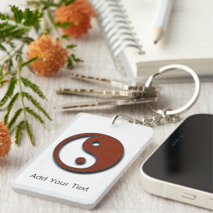 Yin Yang by Shirley Taylor Key Ring