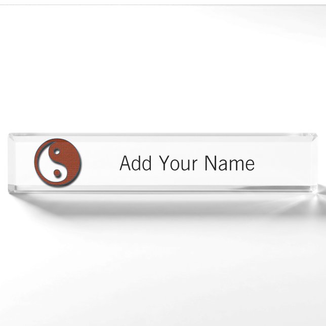 Yin Yang by Shirley Taylor Nameplate (Front)