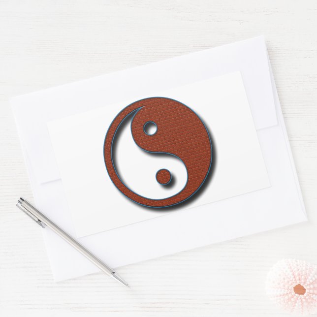 Yin Yang by Shirley Taylor Rectangular Sticker (Envelope)