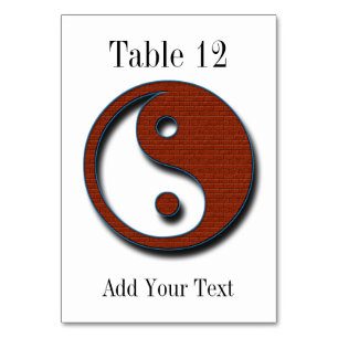 Yin Yang by Shirley Taylor Table Number