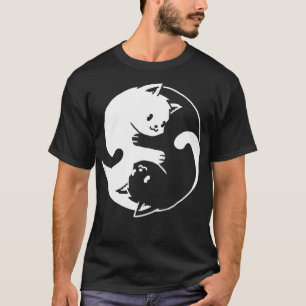 Yin Yang Cat I Love Cats Gift for Cat Lover Yoga T-Shirt