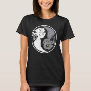 Yin-Yang Cat Kitten Pet Cats Chinese Philosophy T-Shirt