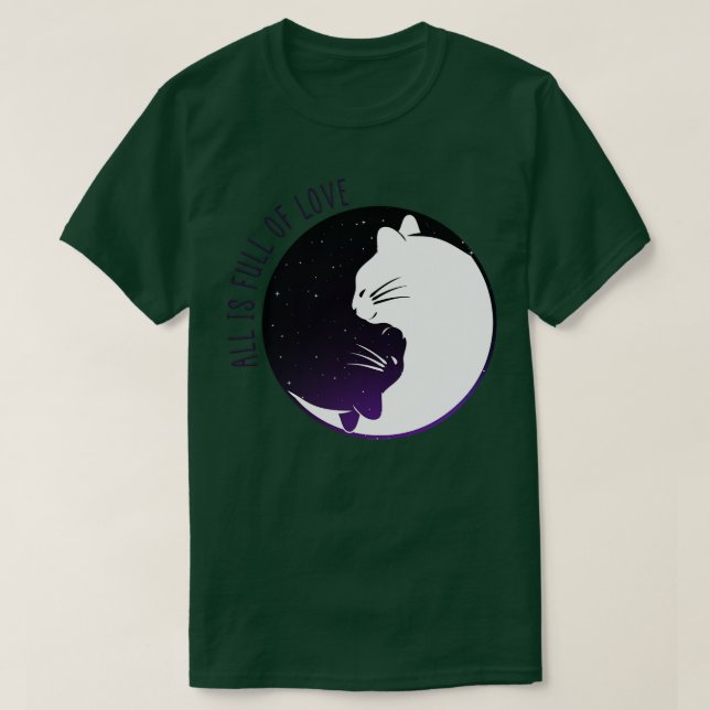 Yin Yang Cat T-Shirt (Design Front)