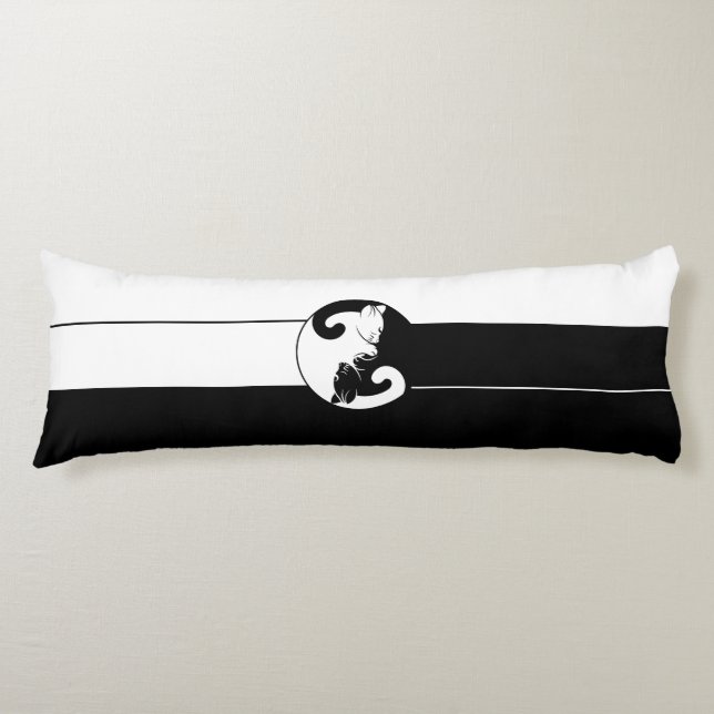 Yin Yang cats Body Cushion (Front)