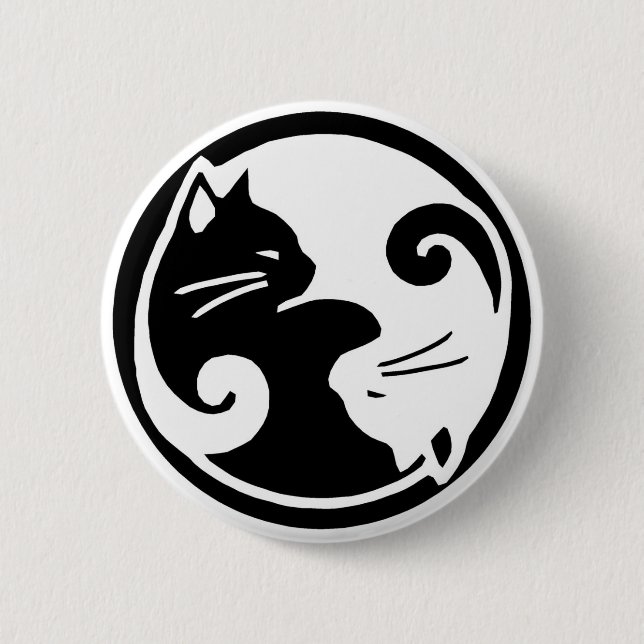 Yin Yang Cats Button (Front)
