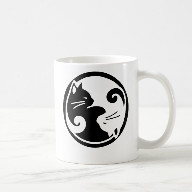 Yin Yang Cats Coffee Mug (Right)