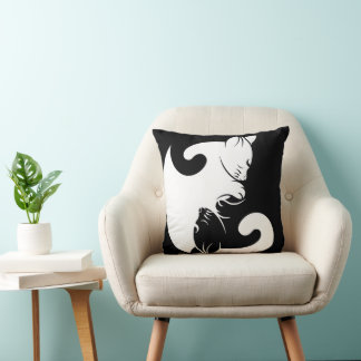 Yin Yang cats Cushion