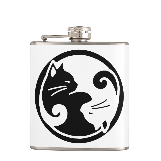 Yin Yang Cats Flask (Front)