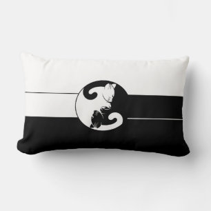 Yin yang cats lumbar cushion
