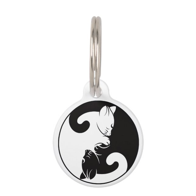 Yin Yang cats Pet Tag (Front)