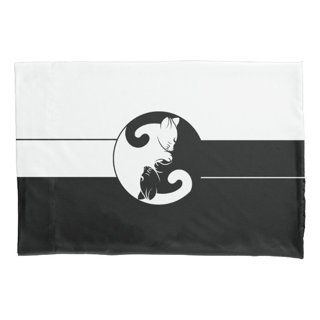Yin yang cats pillowcase (Front)