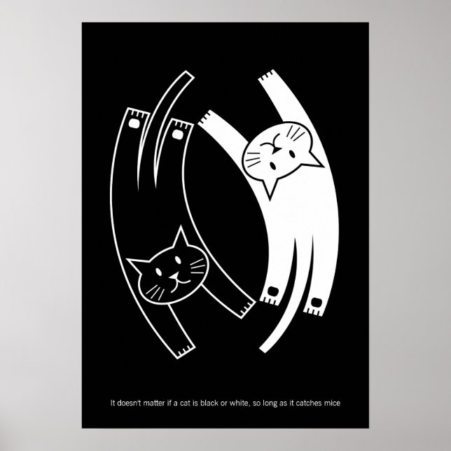 Yin & Yang Cats Poster (English) (Front)