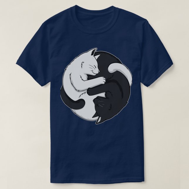 Yin Yang Cats  T-Shirt (Design Front)