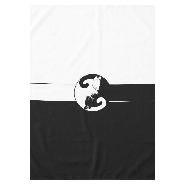 Yin Yang cats Tablecloth (Front)