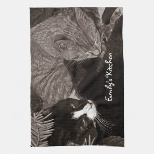 Yin Yang Cats Tea Towel