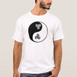 Yin Yang Celtic Tri Spiral T-Shirt