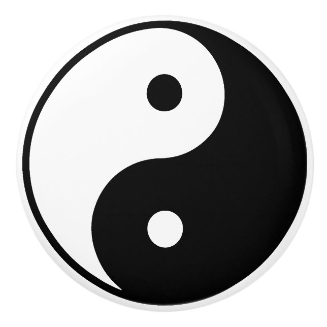 Yin Yang Ceramic Drawer Pull (Front)