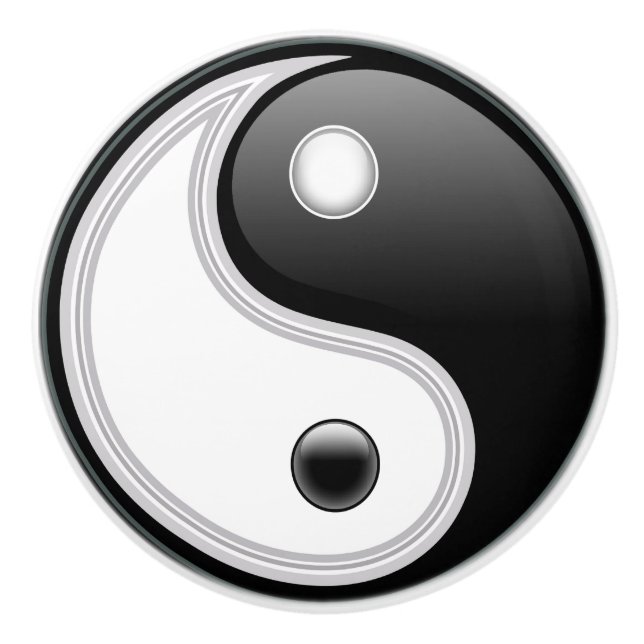 Yin Yang Ceramic Knob (Front)